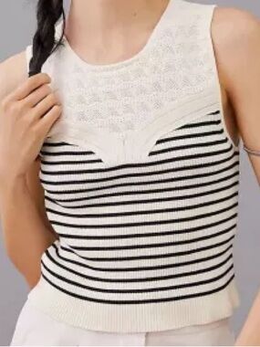 Maeve by Anthropologie Striped Knit Tank Top Size X-Small